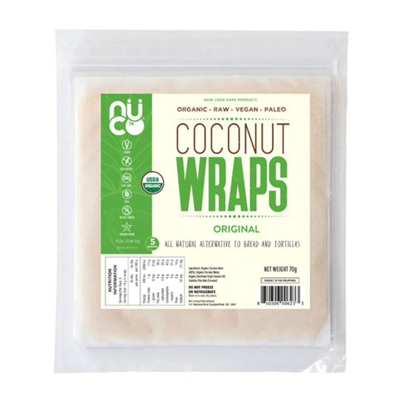 Organic Raw Coconut Wraps (5x14g) by NUCO