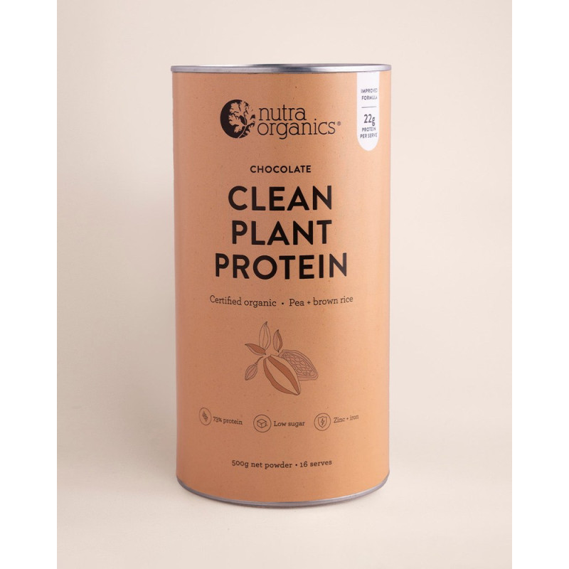 Clean Plant Protein Chocolate 500g by NUTRA ORGANICS Clean Plant Protein Chocolate 500g by NUTRA ORGANICS