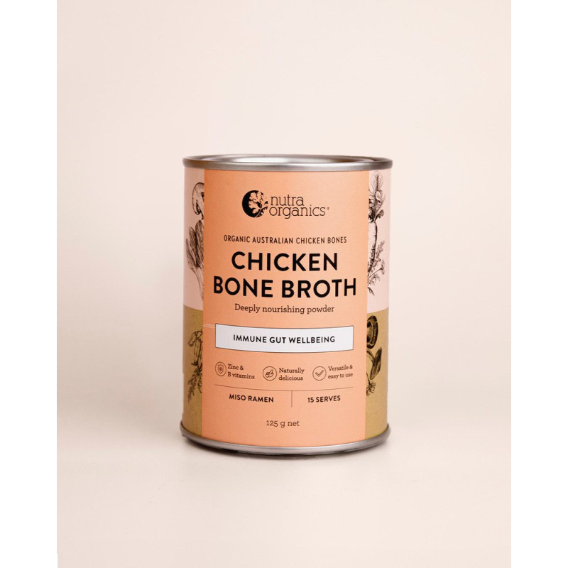 Chicken Bone Broth Powder - Miso Ramen 125g by NUTRA ORGANICS Chicken Bone Broth Powder - Miso Ramen 125g by NUTRA ORGANICS
