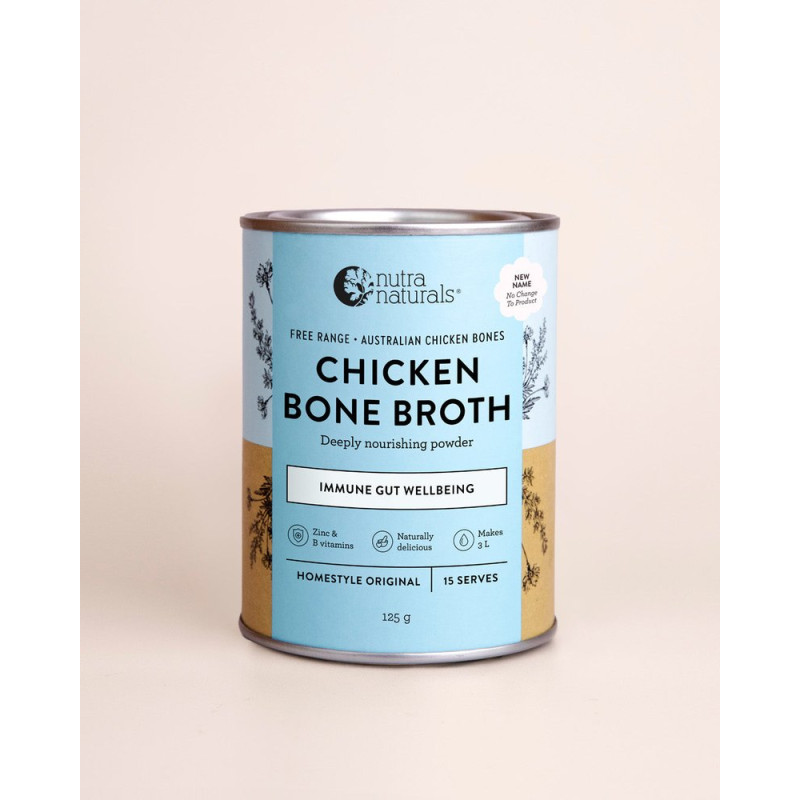 Chicken Bone Broth Powder - Original 125g by NUTRA ORGANICS Chicken Bone Broth Powder - Original 125g by NUTRA ORGANICS