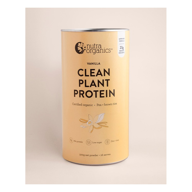 Clean Plant Protein Vanilla 500g by NUTRA ORGANICS Clean Plant Protein Vanilla 500g by NUTRA ORGANICS