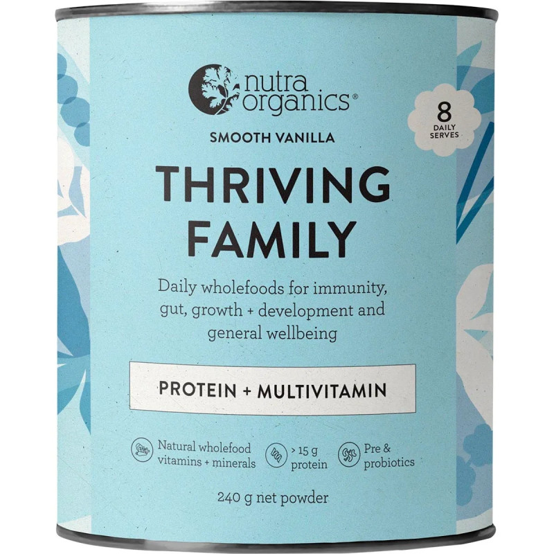 Thriving Family Protein - Smooth Vanilla 240g by NUTRA ORGANICS