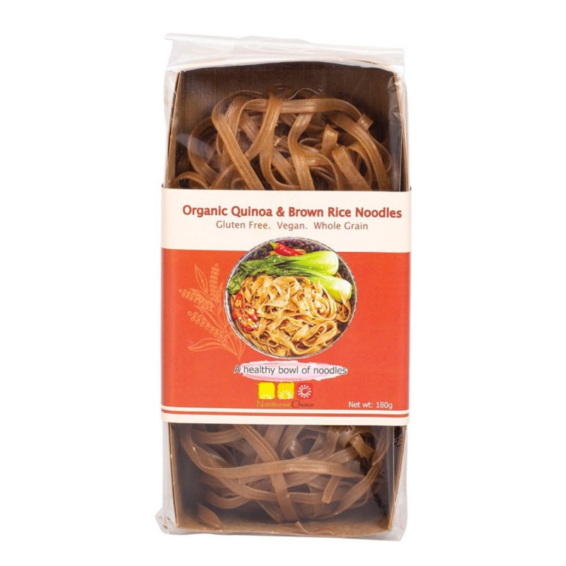 Organic Quinoa & Brown Rice Noodles 180g by NUTRITIONIST CHOICE Organic Quinoa & Brown Rice Noodles 180g by NUTRITIONIST CHOICE
