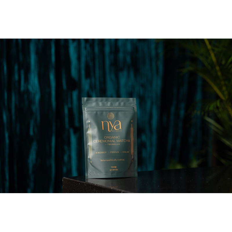 Ceremonial Matcha + Tremella Mushroom Refill Pouch 100g by NYA RITUALS Ceremonial Matcha + Tremella Mushroom Refill Pouch 100g by NYA RITUALS