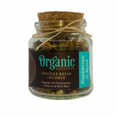 Smudge Resin Incense Frankincense & Myrrh 80g by ORGANIC GOODNESS