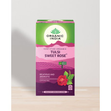 Organic Tulsi Sweet Rose Tea Bags (25) by ORGANIC INDIA