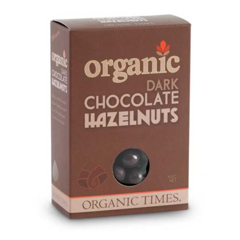 Dark Chocolate Hazelnuts 150g by ORGANIC TIMES