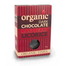 Dark Chocolate Raspberry Licorice 150g by ORGANIC TIMES