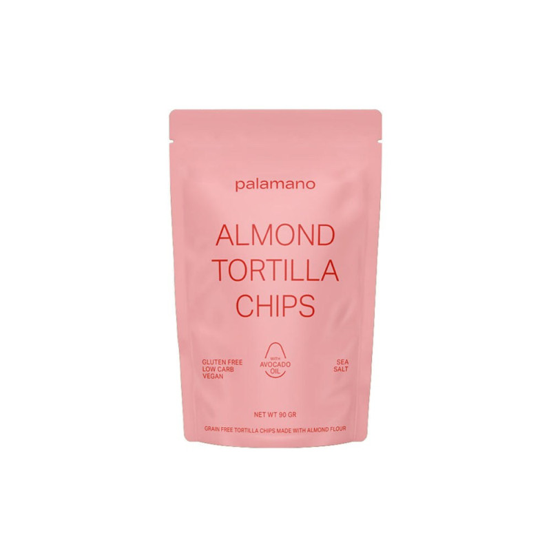 Almond Tortilla Chips Sea Salt 90g by PALAMANO