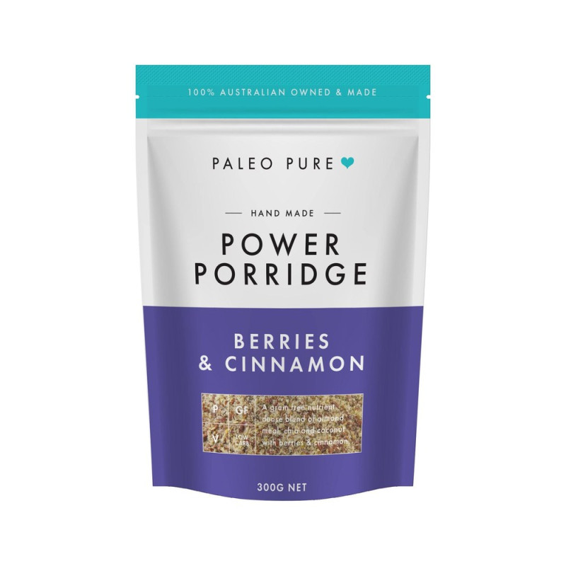 Power Porridge - Berries & Cinnamon 300g by PALEO PURE Power Porridge - Berries & Cinnamon 300g by PALEO PURE
