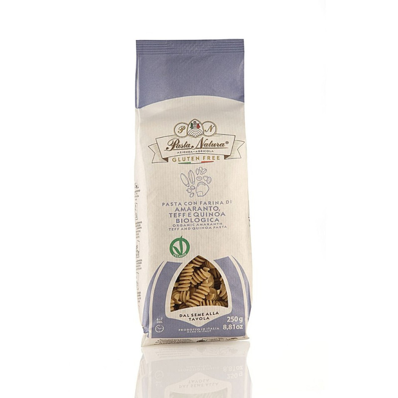 Organic Amaranth, Teff & Quinoa Fusilli 250g by PASTA NATURA Organic Amaranth, Teff & Quinoa Fusilli 250g by PASTA NATURA