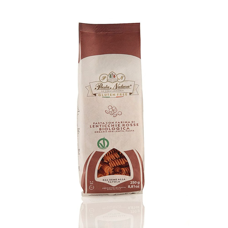 Organic Red Lentil Fusilli 250g by PASTA NATURA Organic Red Lentil Fusilli 250g by PASTA NATURA