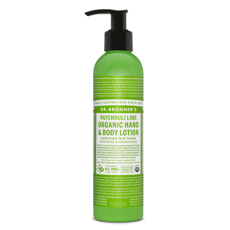Hand & Body Lotion Patchouli Lime 237ml by DR BRONNER'S