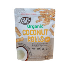 Organic Coconut Rolls Vanilla 140g by PAT'S ORGANIC SNACKS
