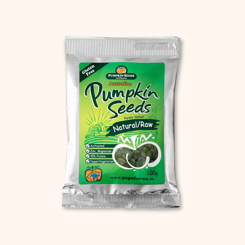 Australian Pumpkin Seeds Raw Natural 100g by PEPO FARMS