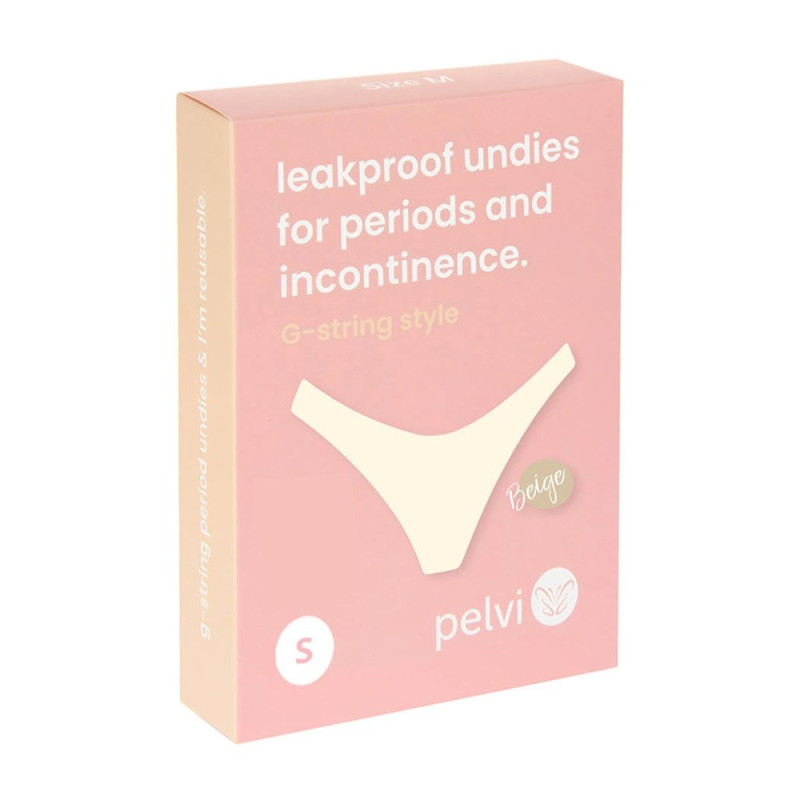 Leakproof Underwear G-String - Beige S by PEVLI Leakproof Underwear G-String - Beige S by PEVLI