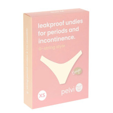 Leakproof Underwear G-String - Beige XS by PEVLI