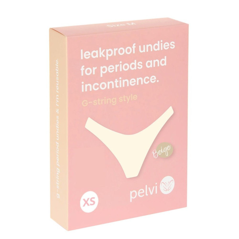 Leakproof Underwear G-String - Beige XS by PEVLI Leakproof Underwear G-String - Beige XS by PEVLI