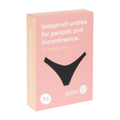 Leakproof Underwear G-String - Black XS by PEVLI