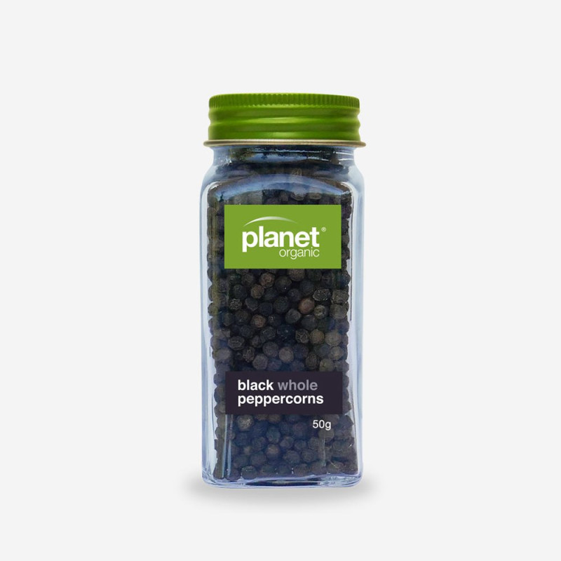 Black Whole Peppercorns 50g by PLANET ORGANIC Black Whole Peppercorns 50g by PLANET ORGANIC