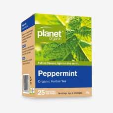 Organic Peppermint Tea Bags (25) by PLANET ORGANIC
