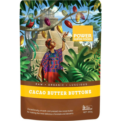 Cacao Butter Buttons 250g by POWER SUPER FOODS
