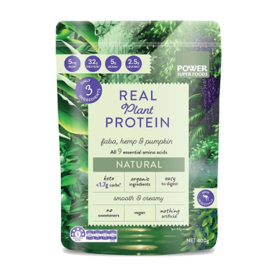 Real Plant Protein Natural 400g by POWER SUPER FOODS