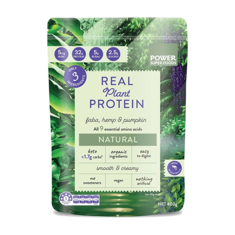 Real Plant Protein Natural 400g by POWER SUPER FOODS Real Plant Protein Natural 400g by POWER SUPER FOODS