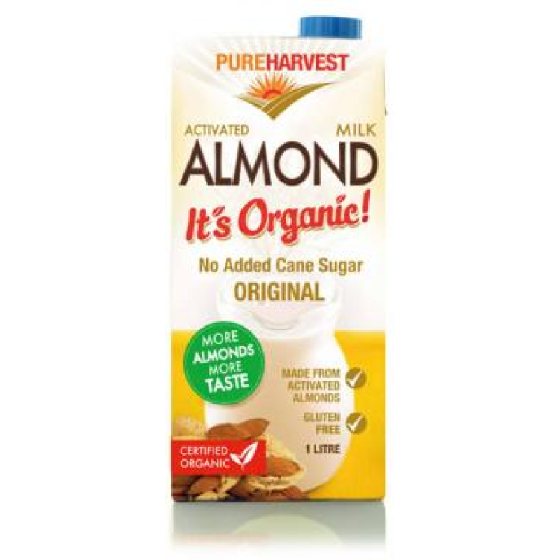Activated Almond Milk Unsweetened 1L by PURE HARVEST