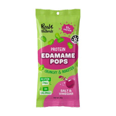 Edamame Pops Salt & Vinegar 25g by REAL NATURALS