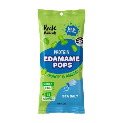 Edamame Pops Sea Salt 25g by REAL NATURALS