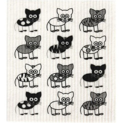 100% Compostable Dishcloth - Cats by RETRO KITCHEN