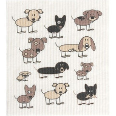 100% Compostable Dishcloth - Dogs by RETRO KITCHEN