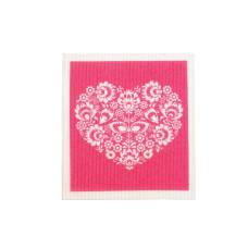 100% Biodegradable Dishcloth - Hearts by RETRO KITCHEN