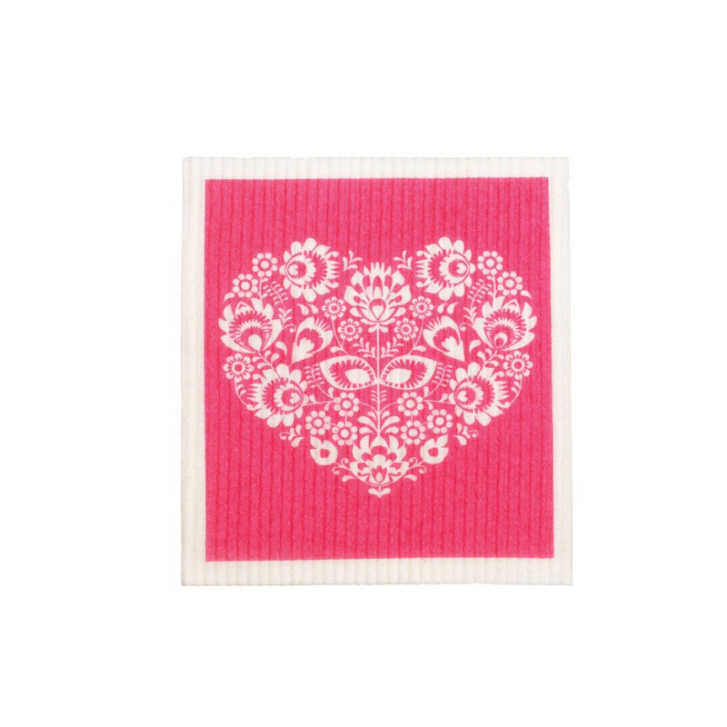 100% Biodegradable Dishcloth - Hearts by RETRO KITCHEN 100% Biodegradable Dishcloth - Hearts by RETRO KITCHEN