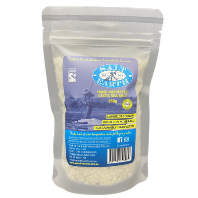 Celtic Sea Salt Pre-Dried Coarse 250g by SALT OF THE EARTH