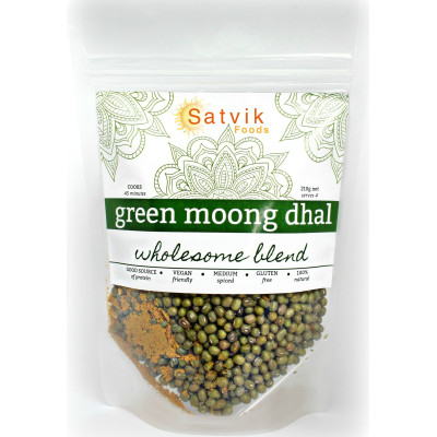 Organic Green Moong Bean Dhal 210g by SATVIK