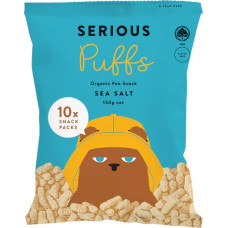 Organic Pea Puff Sea Salt 5x15g by SERIOUS FOOD