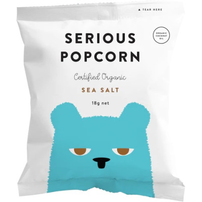 Organic Popcorn Coconut Oil Sea Salt 18g by SERIOUS FOOD