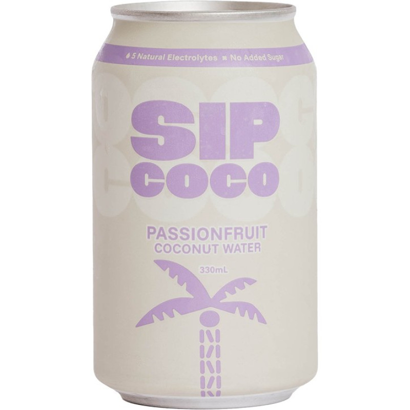 Passionfruit Coconut Water 330ml by SIP COCO