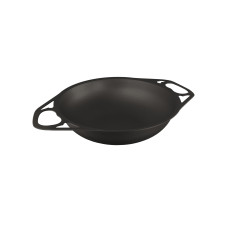 30cm Seasoned Wrought Iron Dual-Handle Wok by SOLIDTEKNICS