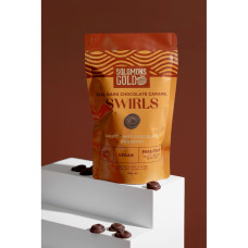 Dark Chocolate Caramel Swirls 150g by SOLOMONS GOLD