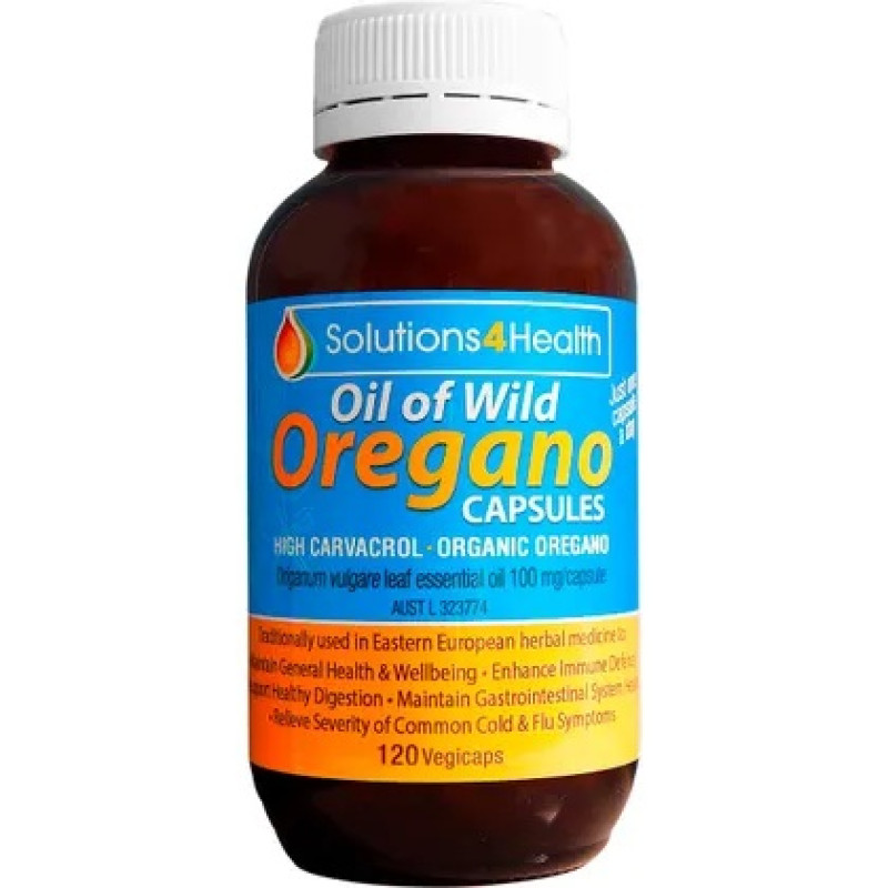 Oil Of Wild Oregano Capsules (120) by SOLUTIONS 4 HEALTH