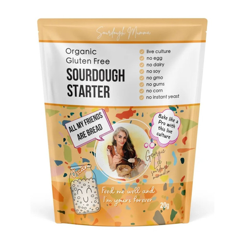 Organic Gluten Free Sourdough Starter 20g by SOURDOUGH MAMA Organic Gluten Free Sourdough Starter 20g by SOURDOUGH MAMA