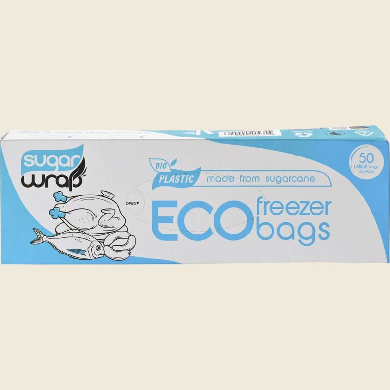Eco Freezer Bags Large 30x40cm (50) by SUGAR WRAP