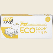 Eco Zipper Bags Small (40) by SUGAR WRAP