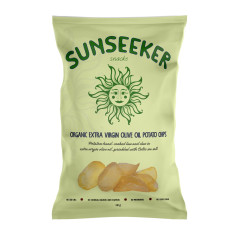 Organic Extra Virgin Olive Oil Potato Chips 140g by SUNSEEKER SNACKS