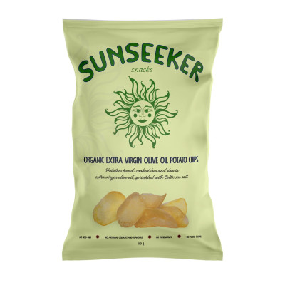 Organic Extra Virgin Olive Oil Potato Chips 140g by SUNSEEKER SNACKS