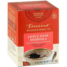 Lion's Mane Rhodiola Herbal Tea Bags (10) by TEECCINO