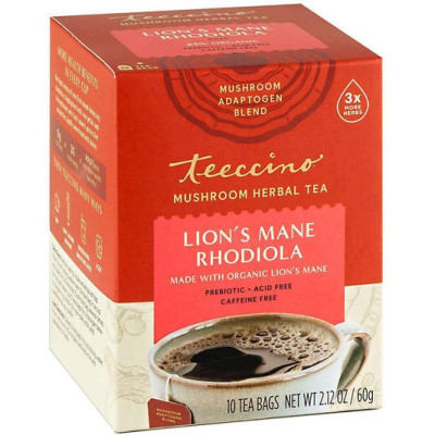 Lion's Mane Rhodiola Herbal Tea Bags (10) by TEECCINO